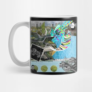 the mind of the landscape and the sketch in ecopop collage Mug